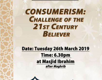 Public Lecture: Consumerism - Challenge of the 21st Century Believer