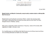 Masjid Ibrahim and Muslim Community unequivocally condemn attack on Bishop Mar Mari Emmanuel