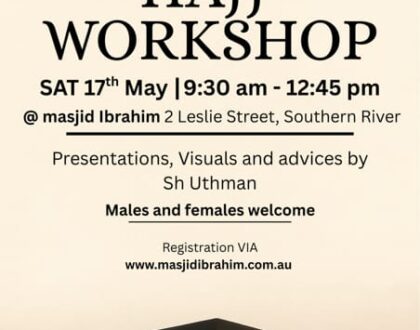 Hajj Workshop Registration