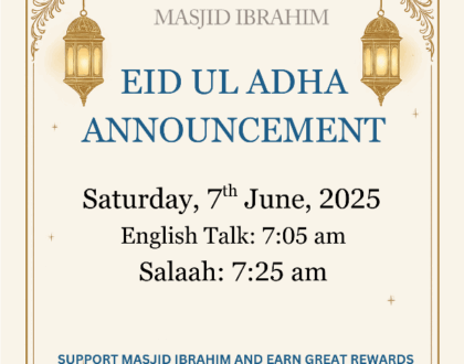 Eid-ul-Adha Sat 7th June 2025